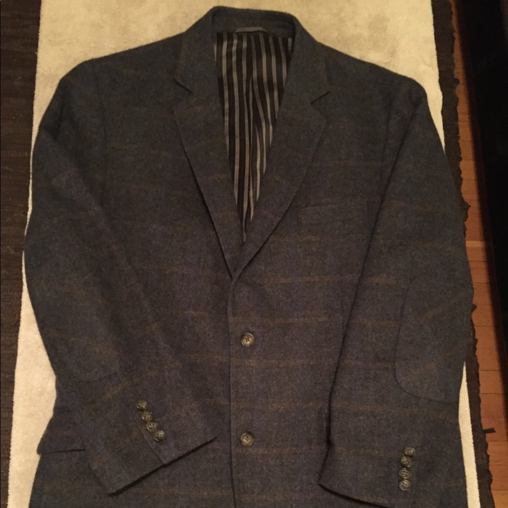 Flynt Blazer Tweed Jacket Casual Sport Coat 44L